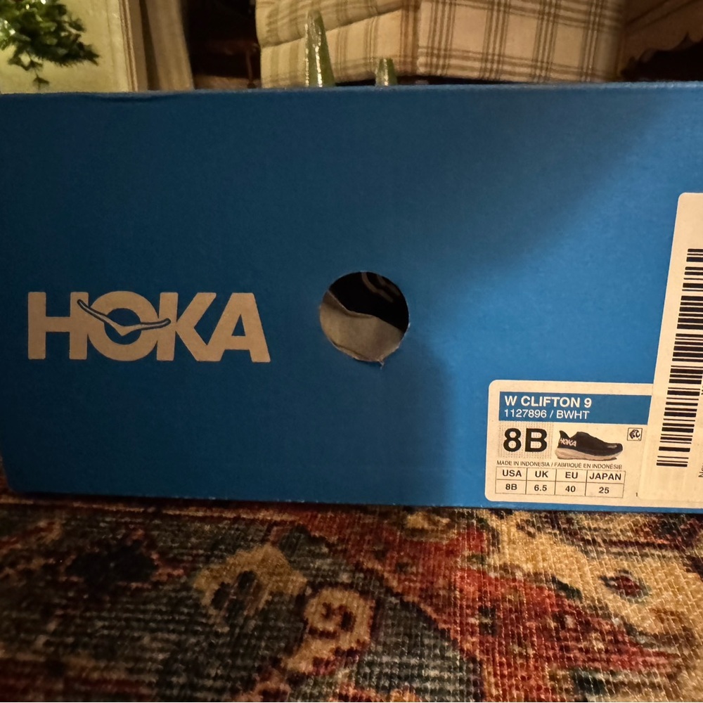 Hoka Black and White Athletic Shoes - Picture 2 of 2